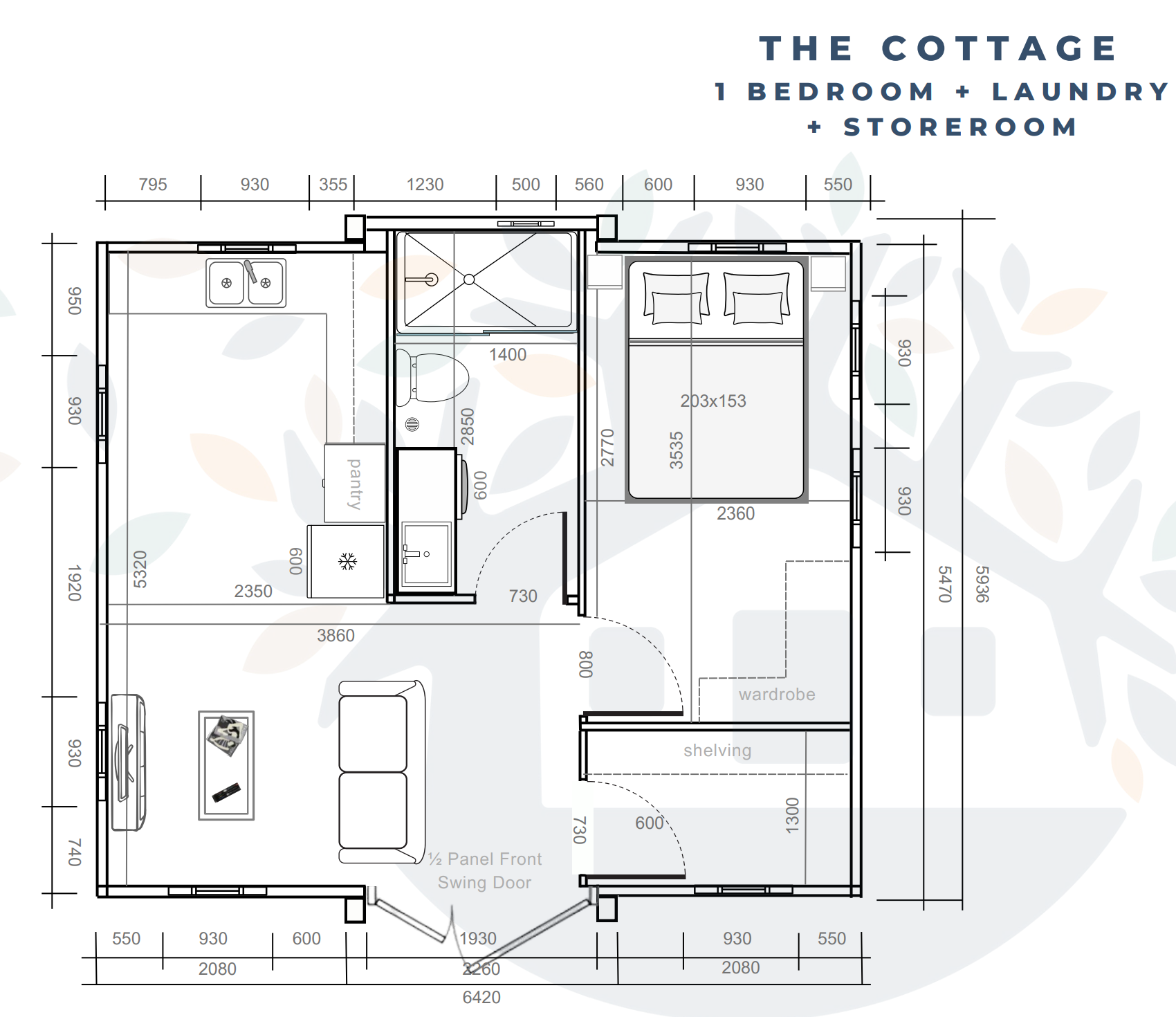 One bed Laundry Storoom